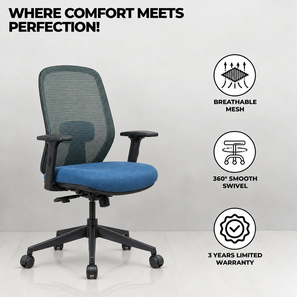 Sitvora Bravo — Mid-Back Ergonomic Office Chair