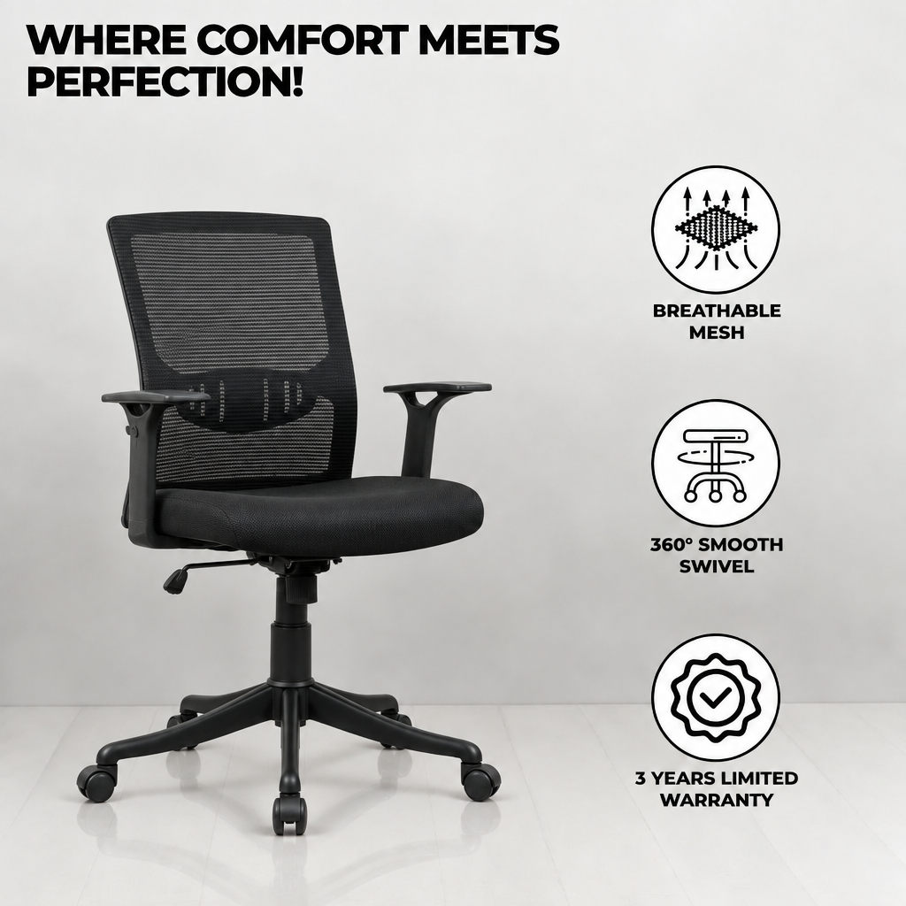 Sitvora Spencer — Mid-Back Ergonomic Office Chair